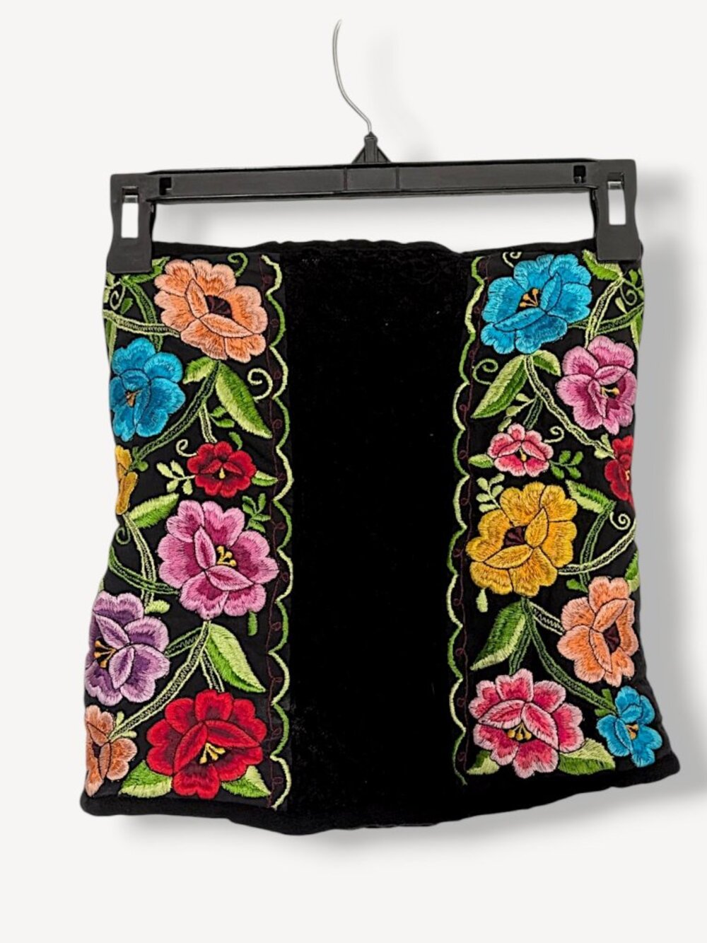 Jen's Pirate Booty 100% cotton floral embroidered fairy boho cottage tube top S